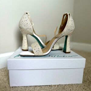 Betsey Johnson | Dani Ivory Ankle Strap Heels